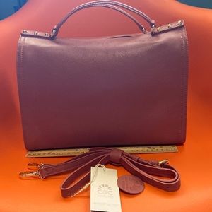 C&C California leather satchel dusty rose pink